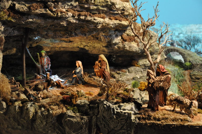 Presepio di Ciciana - I pastori alla grotta